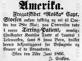 Roska 1866 – Correspondenten June. 25, 1866