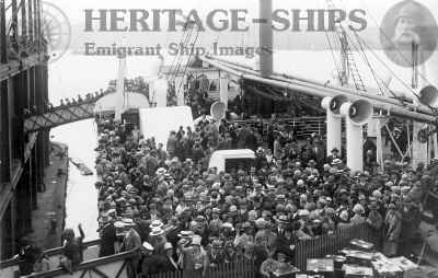 Hamburg America Line - disembarking at New York