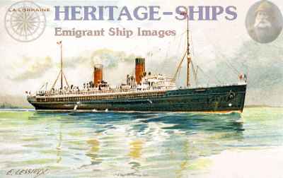 La Lorraine – French Line steamship built 1899 at St. Nazaire. This ship…