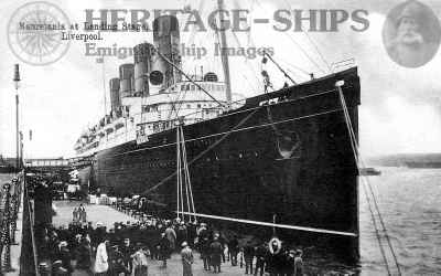 Mauretania at the landing stage Liverpool