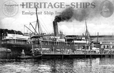 Wilson Line steamship Oslo loading at Oslo harbor