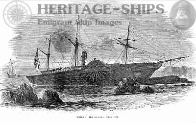 Columbia, Cunard Line steamship wrecked near Cape Sable 1843