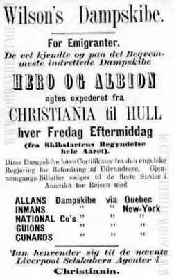 Wilson Line of Hull advertisement