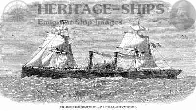 Washington – French Line steamship built 1863 at Greenock by Scott & Co