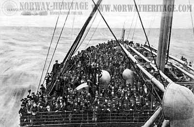 Steerage passengers on deck