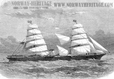 Manhattan – Guiona Line steamship built 1866 at Jarrow-on-Tyne by…