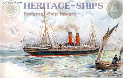 French Line (C.G.T.) steamship La Bretagne