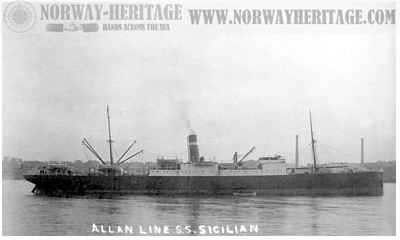 Sicilian – Steamship built 1899 at Belfast by Workman, Clark and Co.…
