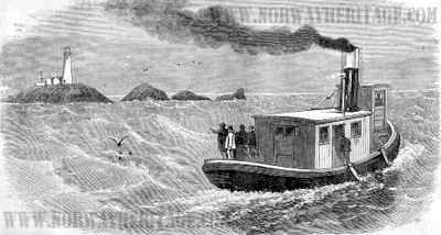 S/S Atlantic disaster – The artist (Jos. Becker) on the press-boat passing Sambro…