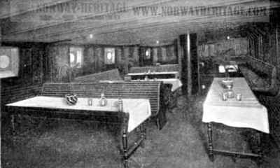 Saxonia - Ivernia – Steerage (3rd class) saloon for ladies on the Cunard Line…