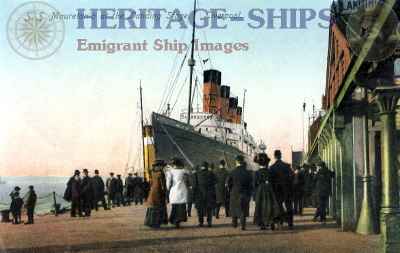 Mauretania at Liverpool landing stage