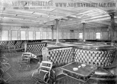 St Louis - St Paul – First class smoking room on the American Line steamers St…