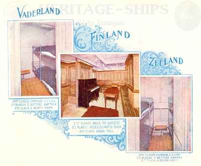 Finland, Vaderland (2) & Zeeland (2) - 3rd class views