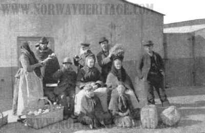 Castle Garden - immigrant family group