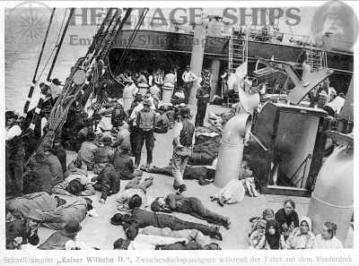 Norddeutscher Lloyd steamship Kaiser Wilhelm II (2) - deck life