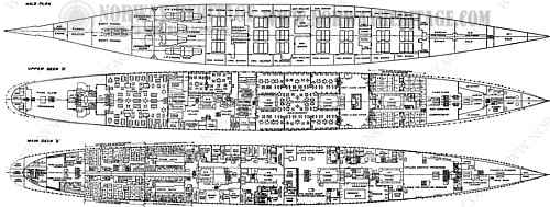Aquitania deck plans