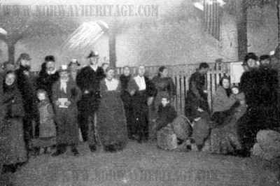 Castle Garden - immigrants waiting inside