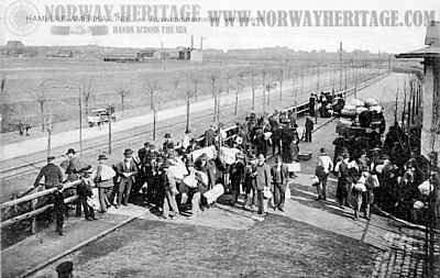 Emigrants departing from Hamburg