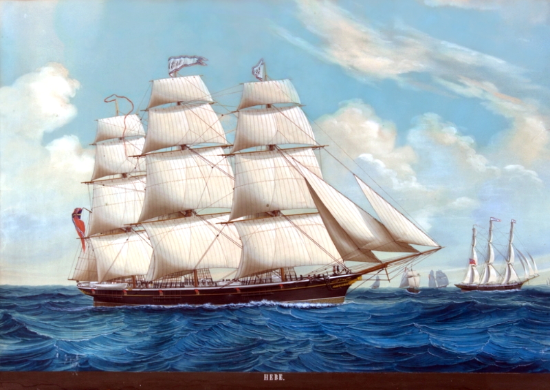 Ship Hebe – Built 1856 at Georgernes Verft, Bergen, Norway by…