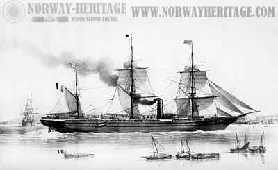 This is how the Péreire originally appeared, with one funnel, before the rebuilding in 1872