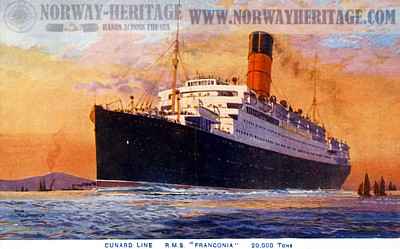 Franconia (2) – Cunard Line steamship built 1922 at Glasgow by John Brown…
