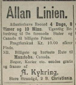 Announcement for the Allan Line new agent: /emigration/agents/CHENR/