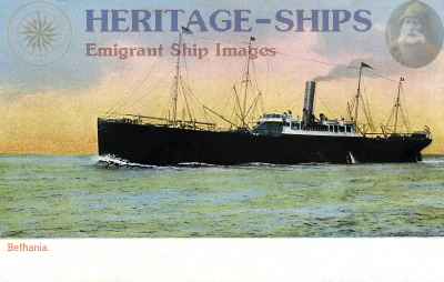 Hamburg America Line steamship Bethania