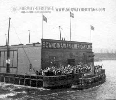 Scandinavian America Line pier at Hoboken