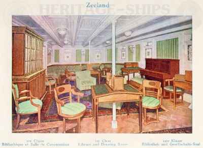 Zeeland (2) - 1st class library and drawing room