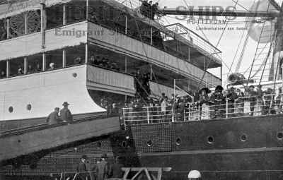 Emigrants embarking at Rotterdam