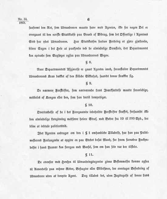 Norwegian passenger act - 1869 – Page 5