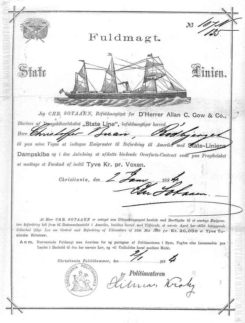 Agent's authorization