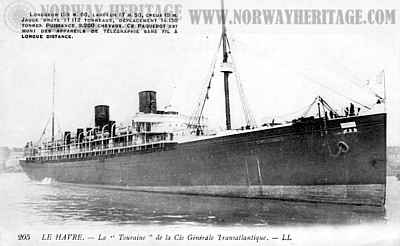 French Line (C.G.T.) steamship La Touraine