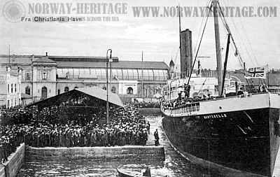 The S.S. Montebello departing Kristiania