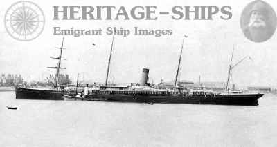 Coptic – White Star Line steamship built 1881 at Belfast by Harland…