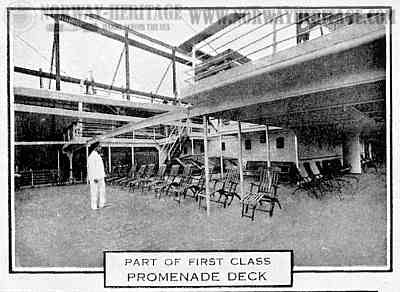 Promenade deck, 1st class