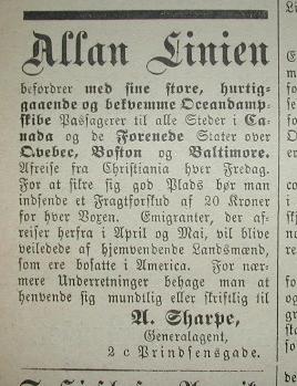 Allan Linien 1882 - A. Sharpe