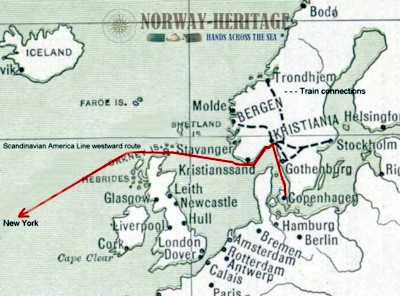 Westward route