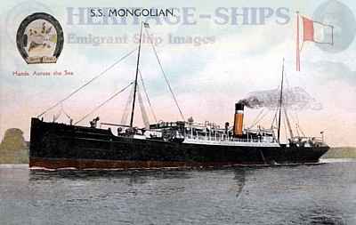 Mongolian – Allan Line steamship built 1890 at Glasgow by D. & W.…