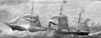 City of London – Inman Line steamship built 1863 at Glasgow by Tod and…