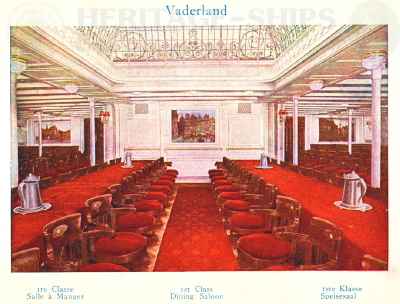 Vaderland (2) - 1st class dining saloon