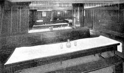 Saxonia - Ivernia – Smoking saloon for steerage (3rd class) passengers on the…