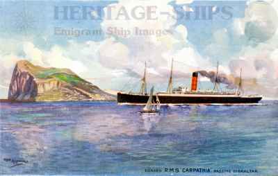 Carpathia - passing Gibraltar