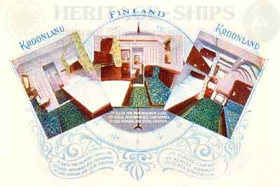 Kroonland & Finland - 1st class state rooms