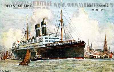 Arabic – Built 1908 at Bremen by AG Weser and launched as the Berlin…