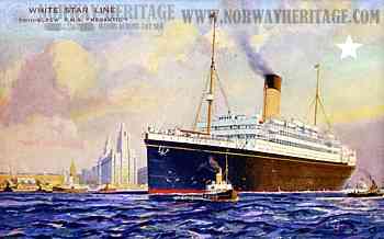 Megantic – White Star Line ship built 1908 at Belfast, Ireland by…