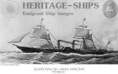 Persia – Cunard Line steamship built 1855 at Glasgow by Robert…