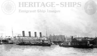 Lusitania - at New York