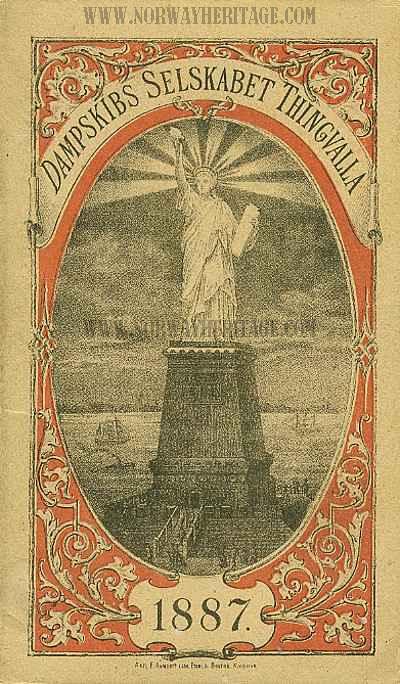 A Thingvalla Line promotional pamphlet 1887