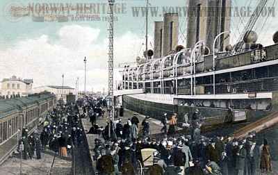 S/S Kronprinz Wilhelm, Norddeutscher Lloyd, emigrants embarking